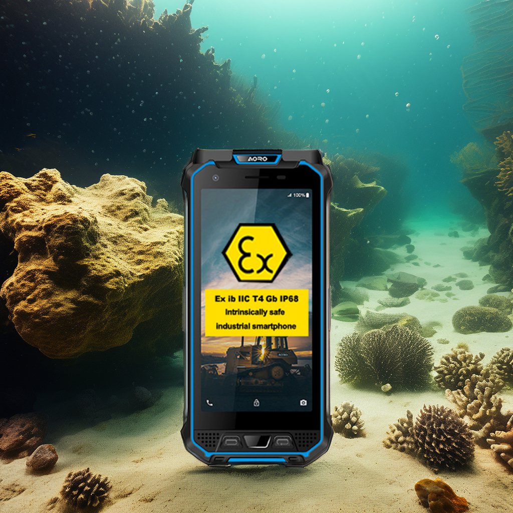 OEM 5.7" Cellphone Dual Sim Card VHF RFID Rugged Mobile Phone 4G LTE Rugged Smartphone Safety Ip68 Waterproof Atex EX Phones